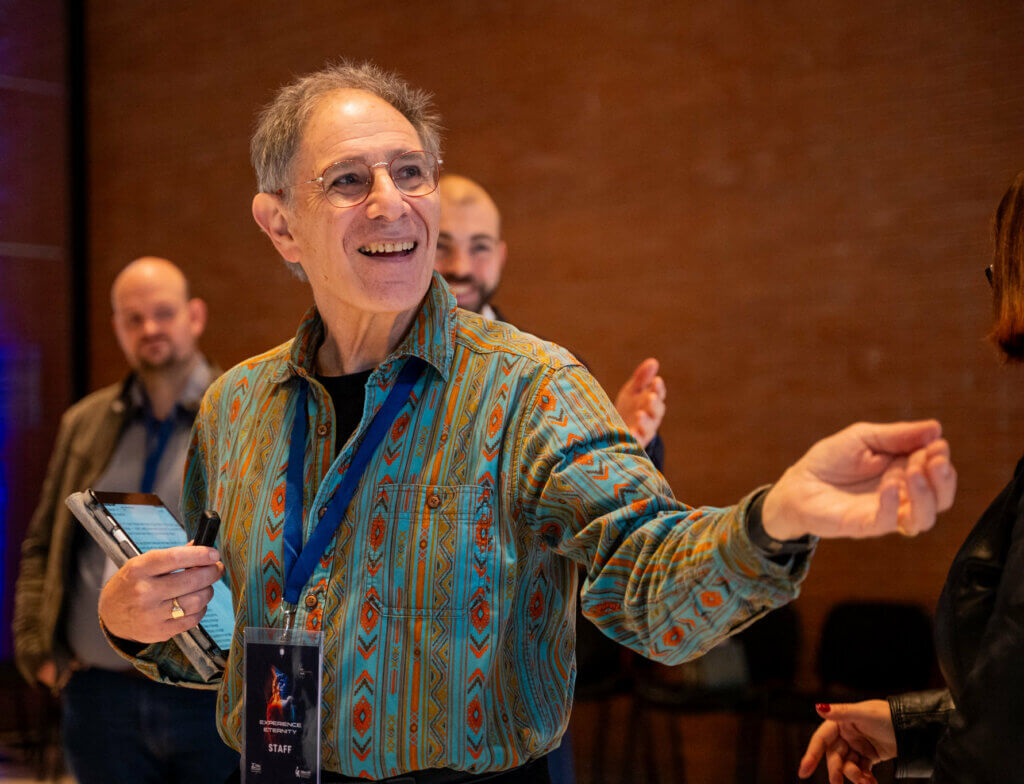 Photograph of Adrian Segar leading a workshop the the Best Event Awards Festival in Rome